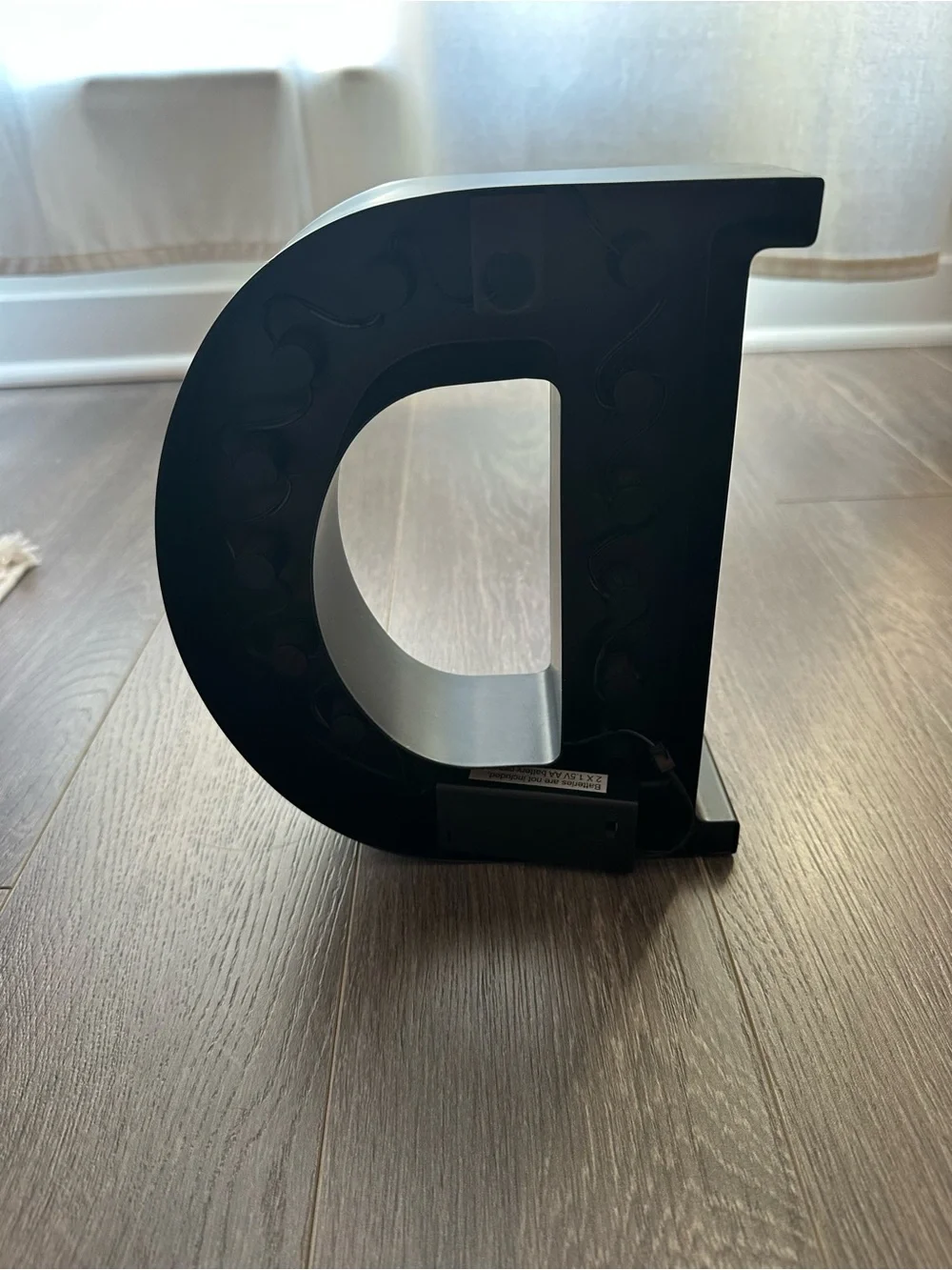 Threshold Black Marquee Letter D Light